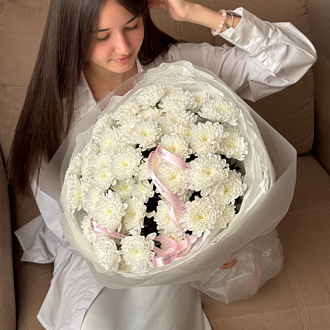 Монобукет из хризантем