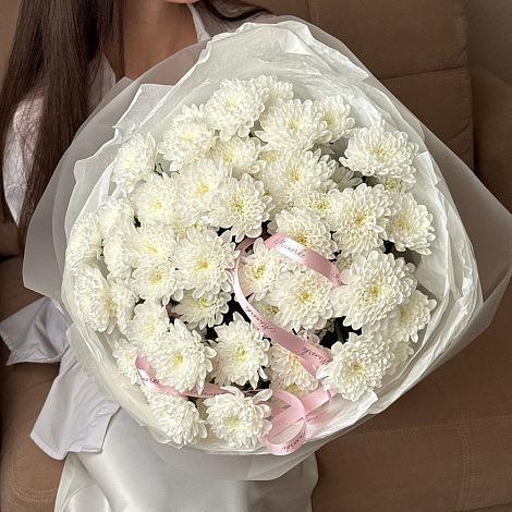 Монобукет из хризантем