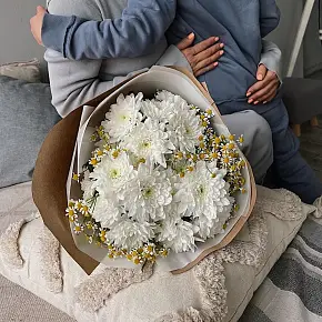 Букет из хризантемы и танацетума